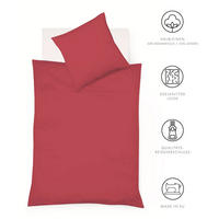 BETTWÄSCHE Provence Leinenoptik 135/200 cm  - Rot, Basics, Textil (135/200cm) - Fleuresse
