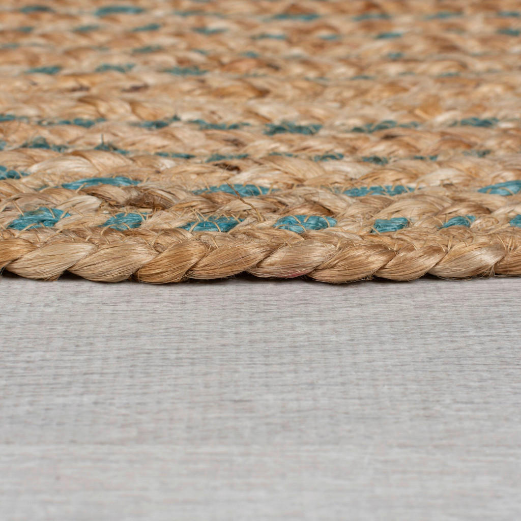 Thumbnail - Xora Handwebteppich Jute Circles, Natur, Textil, Kreise, rund, Reach, AZO-frei, Handmade in India, für Fußbodenheizung g...