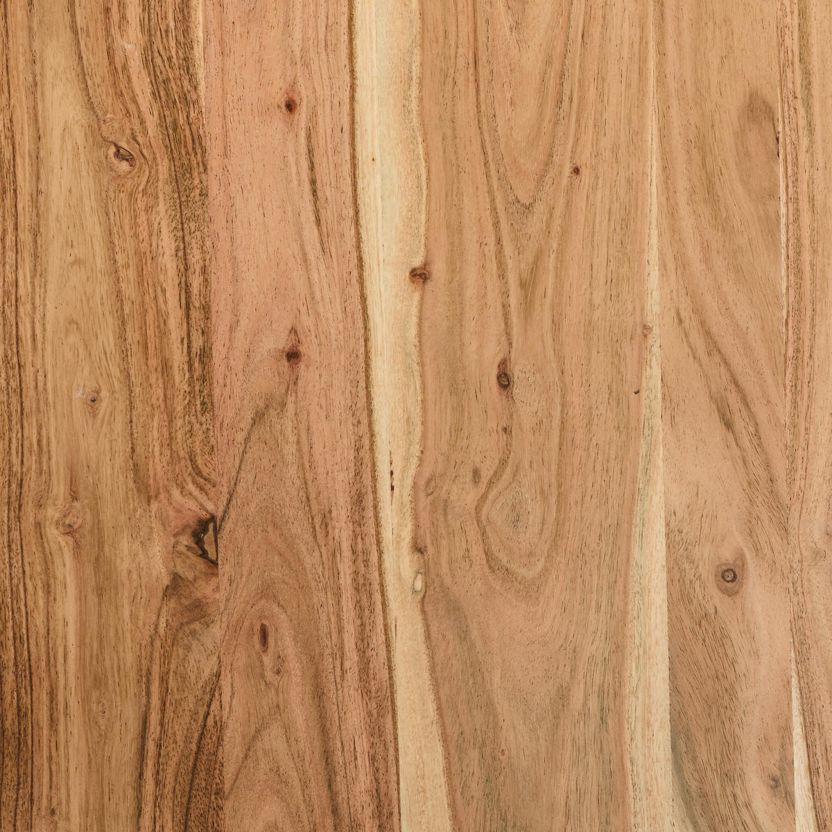 COUCHTISCH Akazie Hartholz rund Schwarz, Akaziefarben  - Schwarz/Akaziefarben, Natur, Holz/Metall (80/80/45cm) - Livetastic