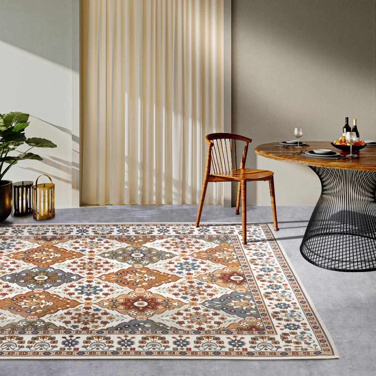 OUTDOORTEPPICH 160/235 cm Kollektion 1767 Creme, Multicolor  - Multicolor/Creme, Design, Kunststoff (160/235cm) - Villeroy & Boch