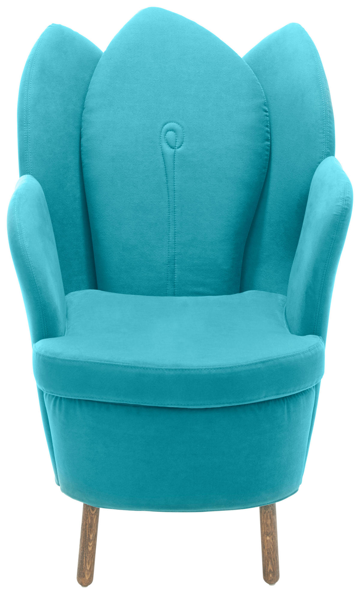 SESSEL in Mikrofaser Petrol  - Petrol, Design, Holz/Textil (63/95/70cm) - Brühl