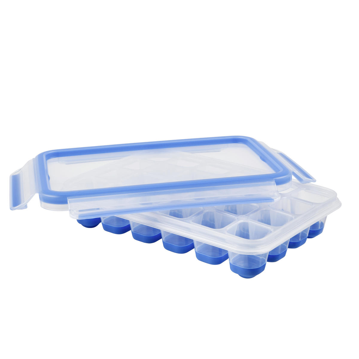 EISWÜRFELFORM - Blau/Transparent, Basics, Kunststoff (22,6/16,5/4,9cm) - Emsa