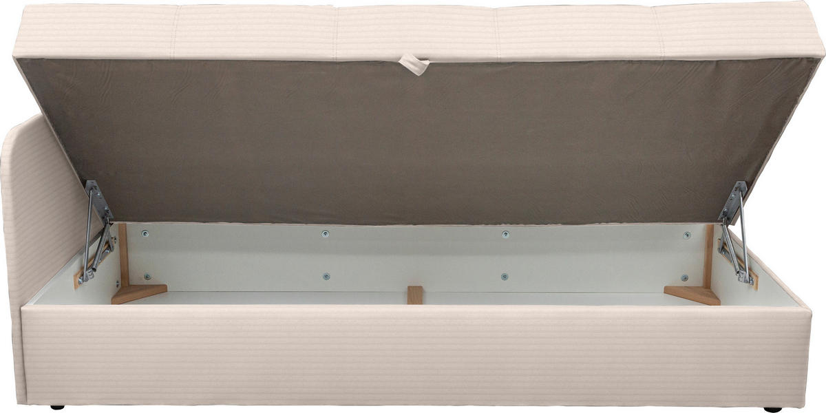 LIEGE Cord Creme  - Creme/Schwarz, Basics, Kunststoff/Textil (95/90/205cm) - Xora