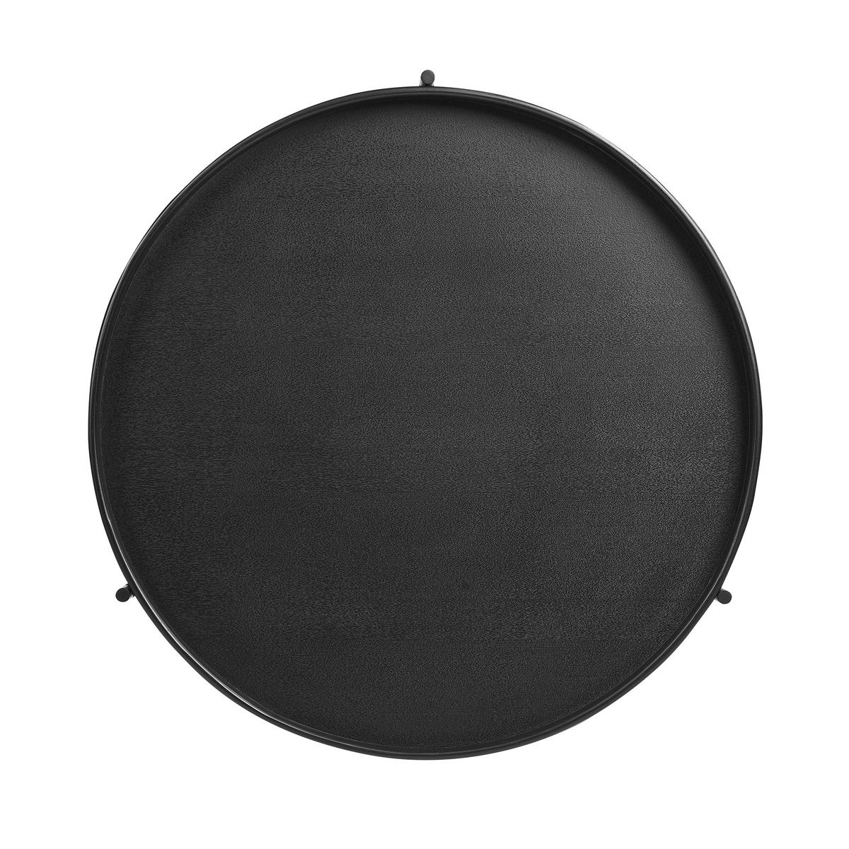 COUCHTISCHSET rund Schwarz  - Schwarz, Design, Holzwerkstoff/Metall (44-69/44-69/49-39cm) - Livetastic