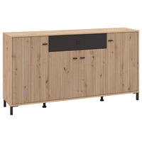 SIDEBOARD  in 170/90/40 cm  - Schwarz/Eiche Artisan, Basics, Holzwerkstoff/Kunststoff (170/90/40cm) - Carryhome