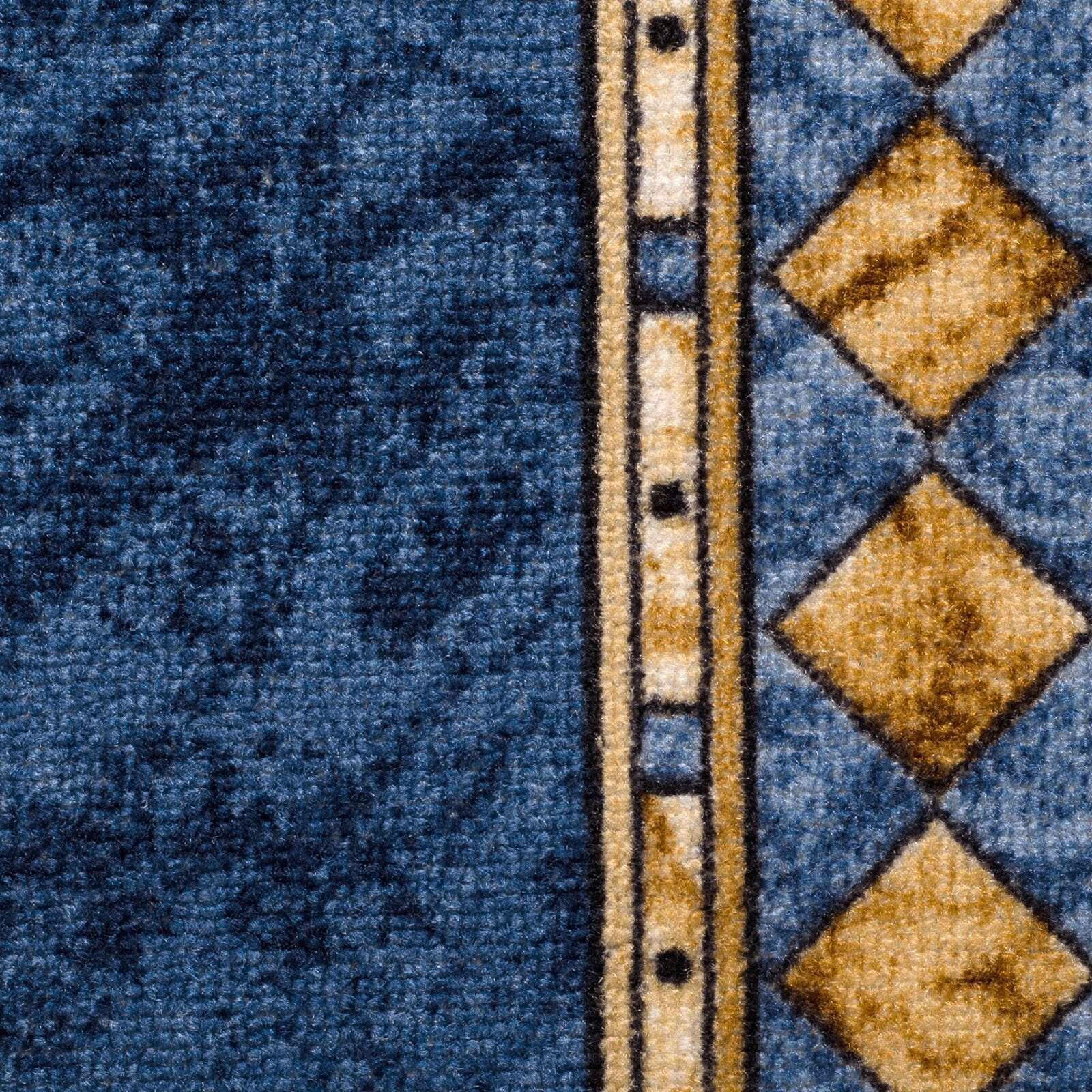 LÄUFER 80/400 cm FD  - Blau, KONVENTIONELL, Kunststoff/Textil (80/400cm)