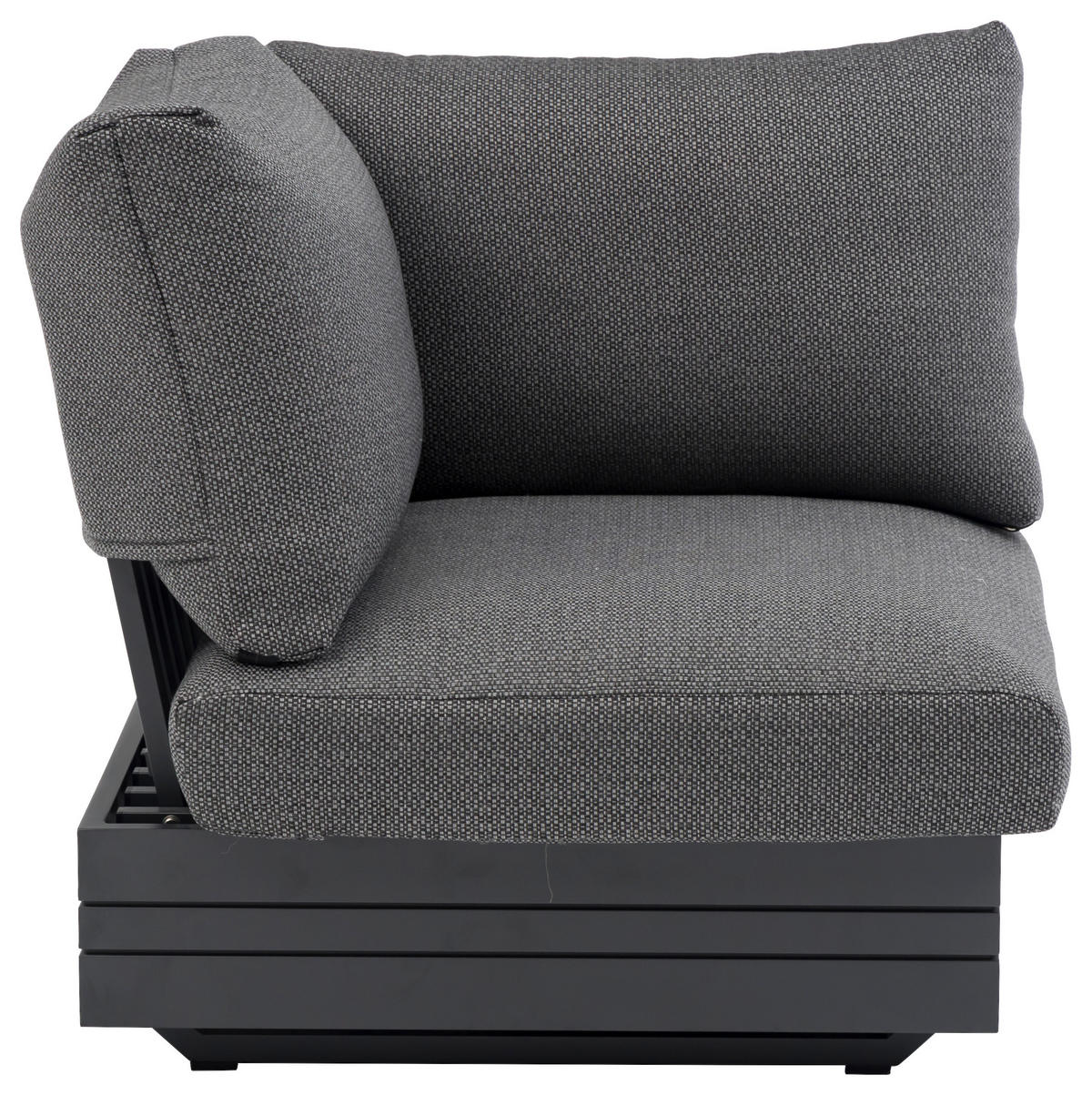 LOUNGEECKTEIL - Dunkelgrau/Graphitfarben, Design, Textil/Metall (74/76/68cm) - Zebra 