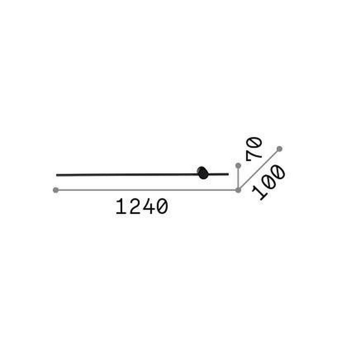 WANDLEUCHTE Essence Nero 124/10/7 cm   - Schwarz, Design, Metall (124/10/7cm)