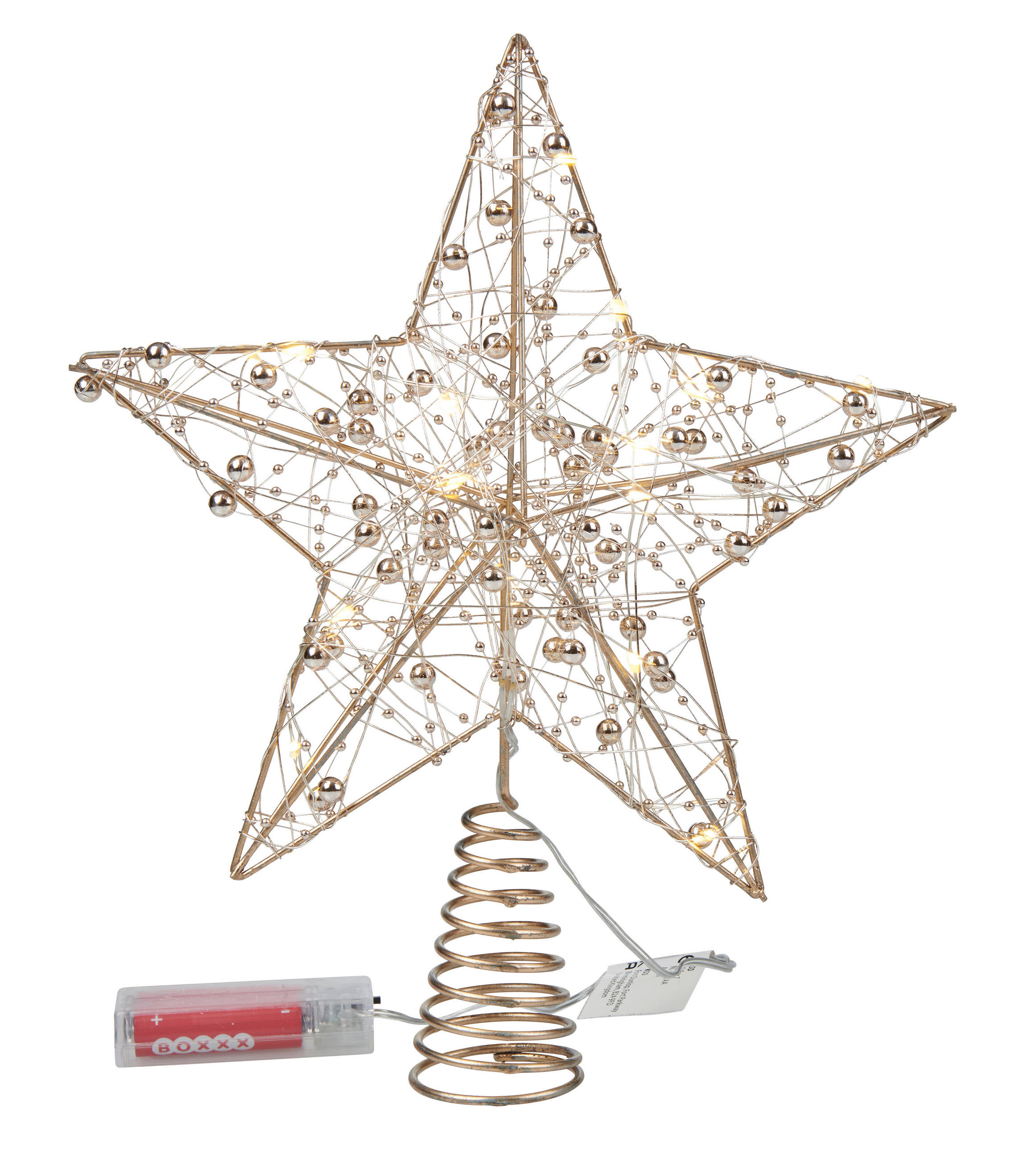 CHRISTBAUMSPITZE  - Goldfarben, Basics (6,00/25,00/27,00cm) - X-Mas