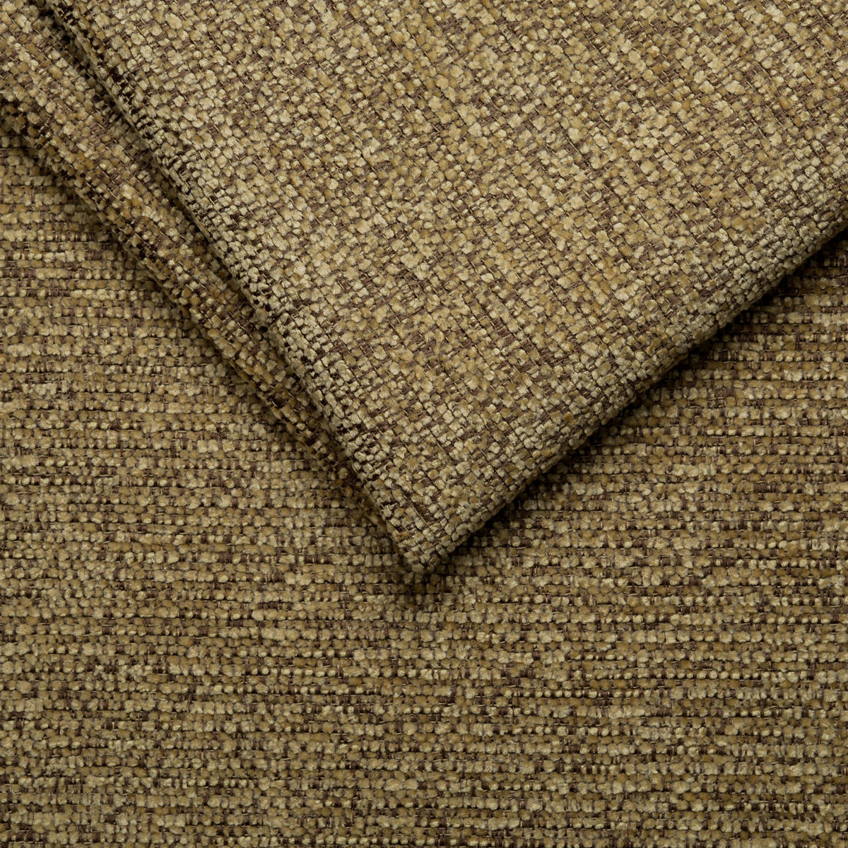 ECKSOFA  in Chenille Goldfarben  - Goldfarben/Schwarz, MODERN, Kunststoff/Textil (204/292cm) - Milino