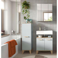 BADEZIMMER 3-teilig 94 cm  - Eiche San Remo/Graugrün, Modern, Holzwerkstoff/Kunststoff (94cm) - MID.YOU