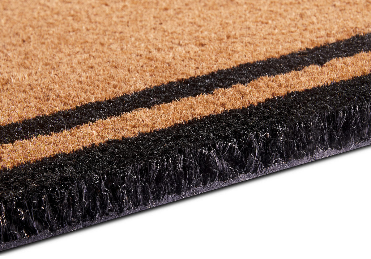 FUSSMATTE  50/80 cm  Schwarz, Hellbraun  geometrisch  - Hellbraun/Schwarz, Basics, Kunststoff/Textil (50/80cm) - Villeroy & Boch