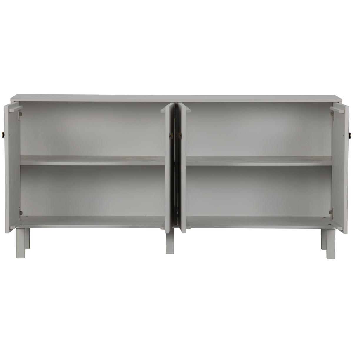 KOMMODE Madu  in 160/78/46 cm  - Goldfarben/Hellgrau, Design, Holz/Metall (160/78/46cm) - Livetastic