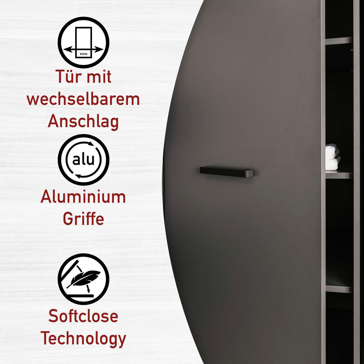 HAUSWIRTSCHAFTSRAUM 335/208/68 cm  in Anthrazit  - Anthrazit, MODERN, Holzwerkstoff (335/208/68cm) - home24