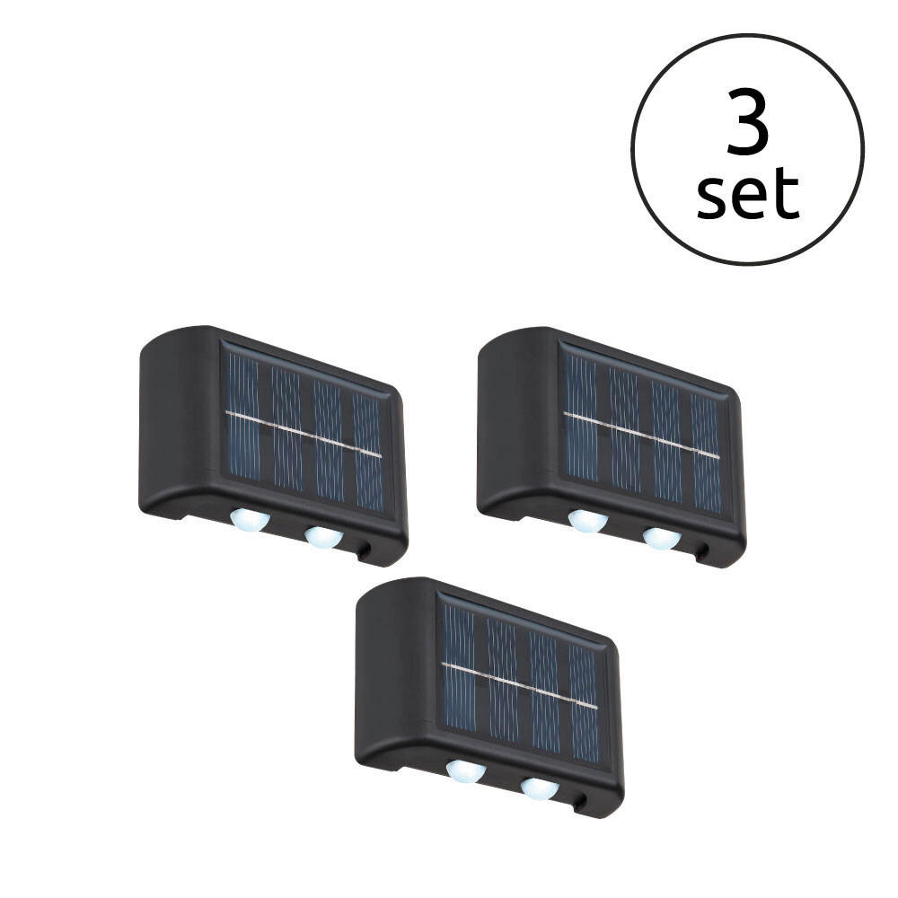 SET SOLARNIH SVETILJKI - prozirna/crna, Osnovno, plastika (8,9/2,3/5,7cm)