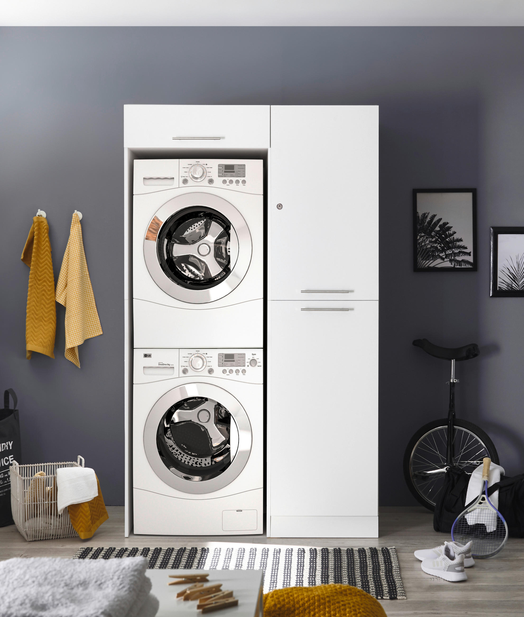 TECHNICKÁ MÍSTNOST, 117/200/67,6 cm - bílá, Konvenční, kompozitní dřevo (117/200/67,6cm) - Respekta