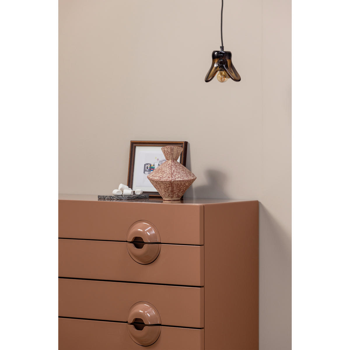 KOMMODE Merge  in 110/89/44 cm  - Altrosa, Design, Holz/Metall (110/89/44cm) - Livetastic