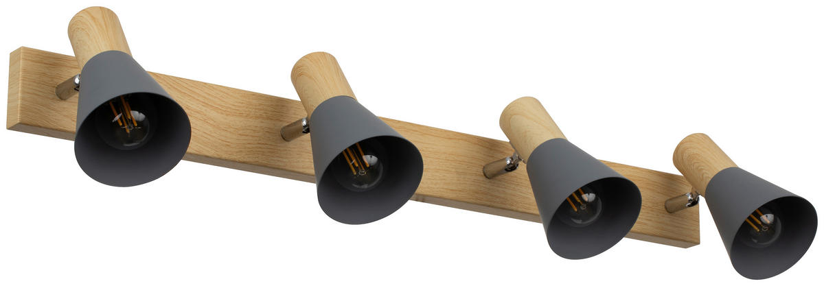 DECKENLEUCHTE    67/11,5/12,5 cm  - Grau, Trend, Metall (67/11,5/12,5cm) - Novel