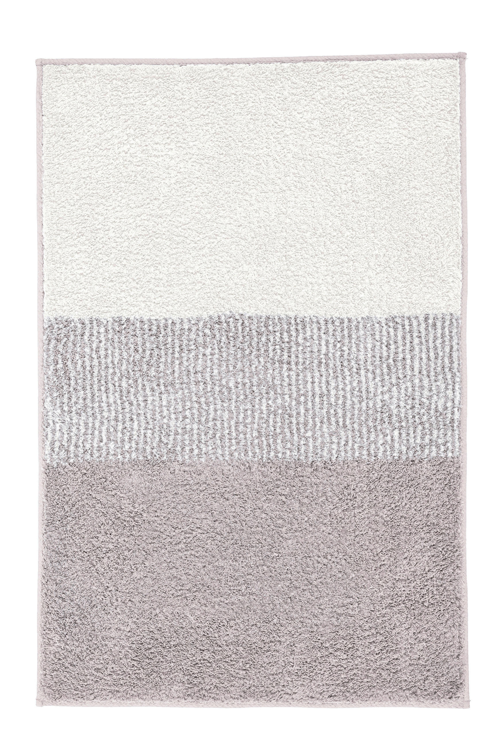 BADTEPPICH CASSIA Grauweiß 60/100/100 cm  - Grauweiß, Basics, Kunststoff/Textil (60/100/100cm) - Kleine Wolke