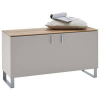 GARDEROBENBANK 93/49/36 cm  - Sandfarben/Eichefarben, Design, Holz/Holzwerkstoff (93/49/36cm) - Dieter Knoll