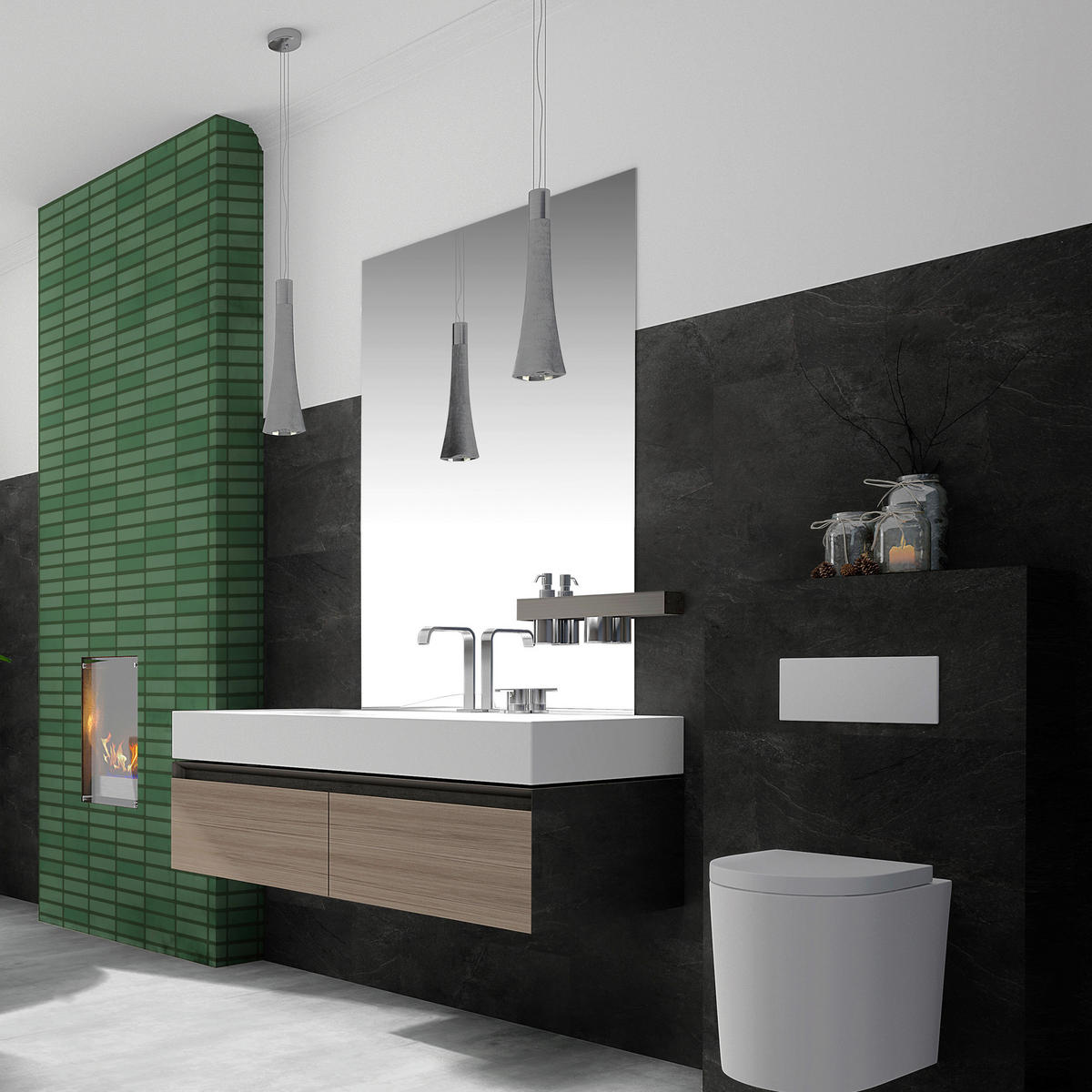 Vinyl für die Wand XL  - Grün, MODERN, Kunststoff (120/60/0,37cm)