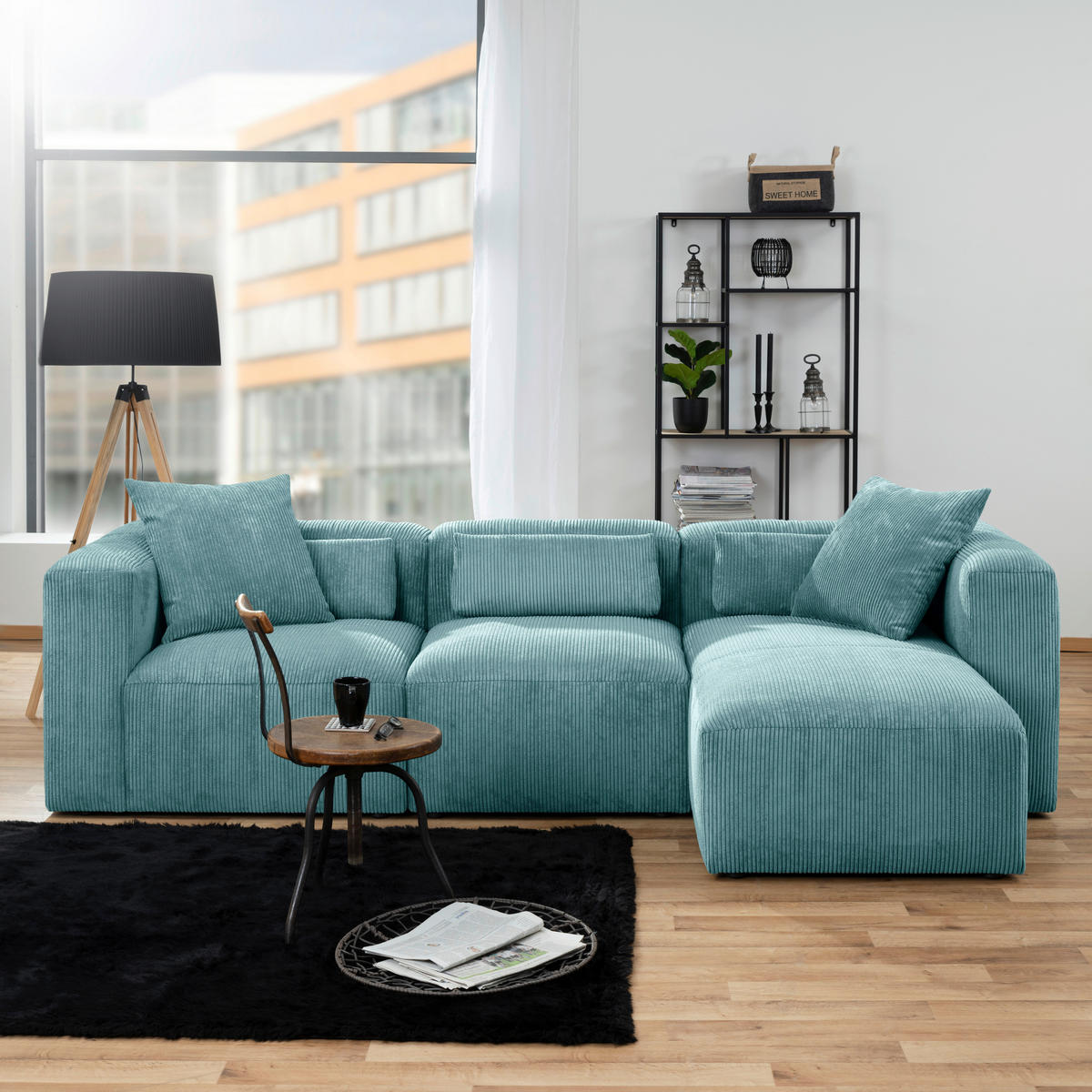 RÜCKENKISSEN  - Blau, Design, Textil (60/25/12cm) - Max Winzer