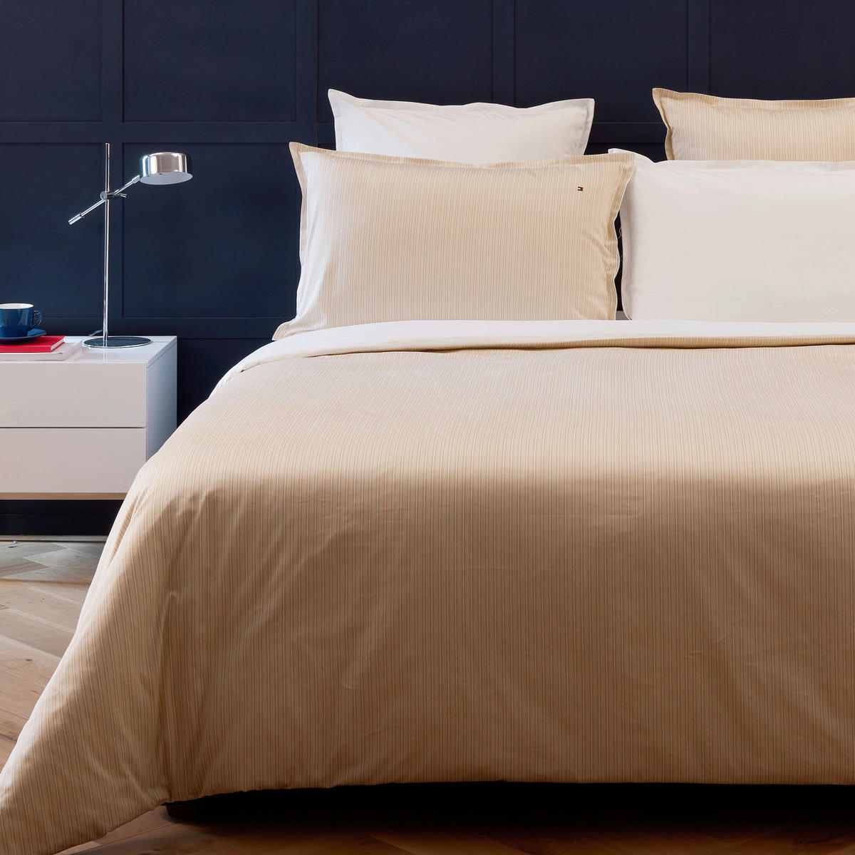 TOMMY HILFIGER Satin-Bettwäsche 135x200 cm Beige