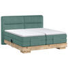 BOXSPRINGBETT 180/200 cm  in Blau, Eichefarben  - Blau/Eichefarben, Natur, Holz/Holzwerkstoff (180/200cm) - Valnatura