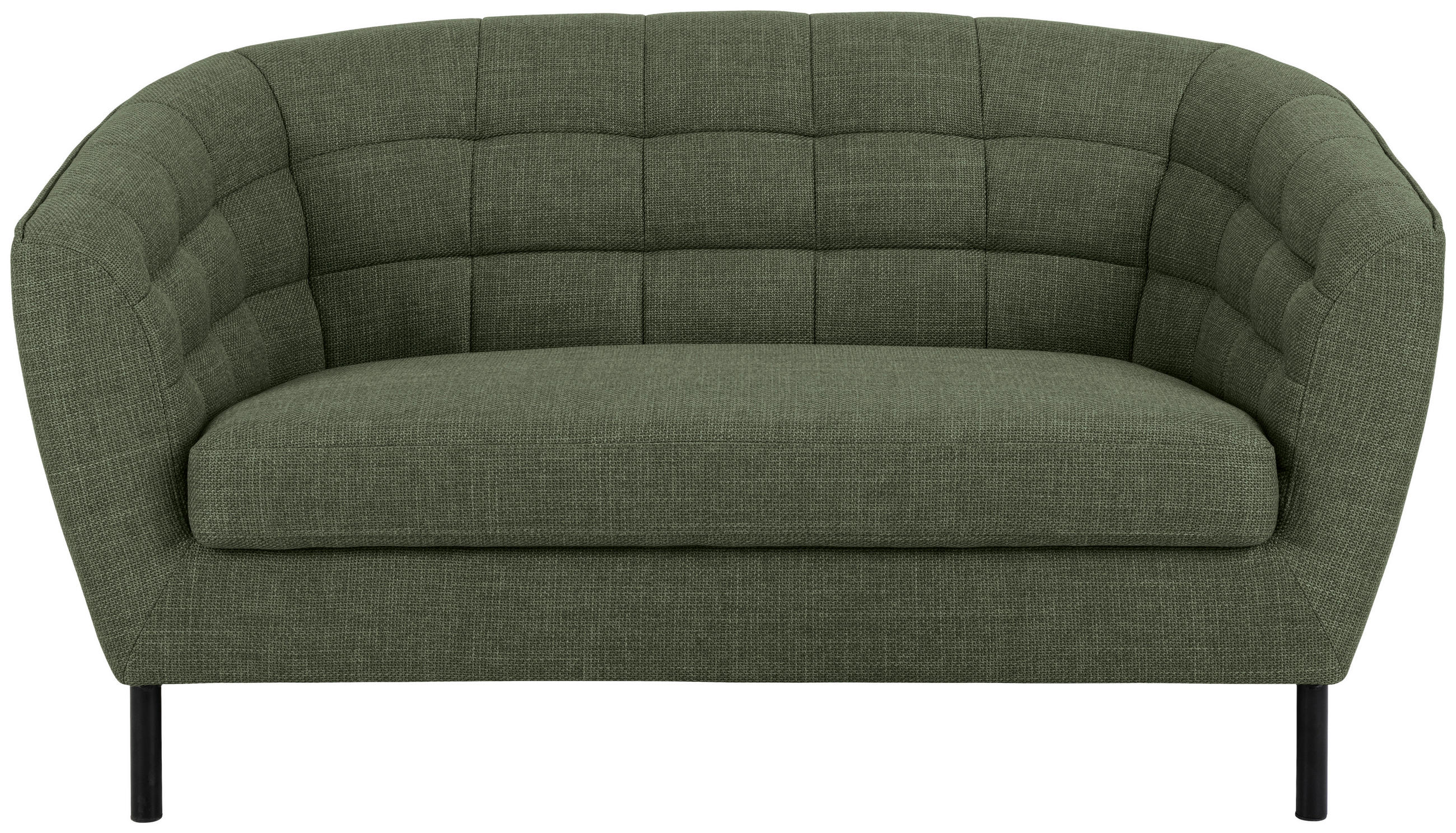 2-SITZER-SOFA Bouclé Grün  - Schwarz/Grün, Design, Textil/Metall (150/78/84cm) - MID.YOU