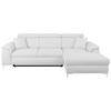 ECKSOFA in Flachgewebe Naturfarben  - Chromfarben/Naturfarben, Konventionell, Textil/Metall (268/175cm) - Carryhome