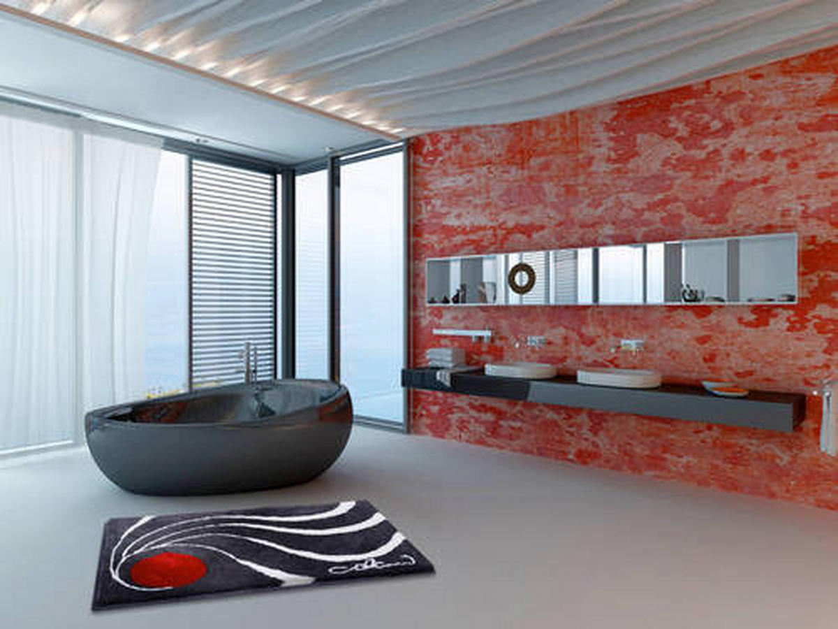 KOBEREC DO KOUPELNY, 80/150 cm - antracitová, Basics, textil/plast (80/150cm) - Grund