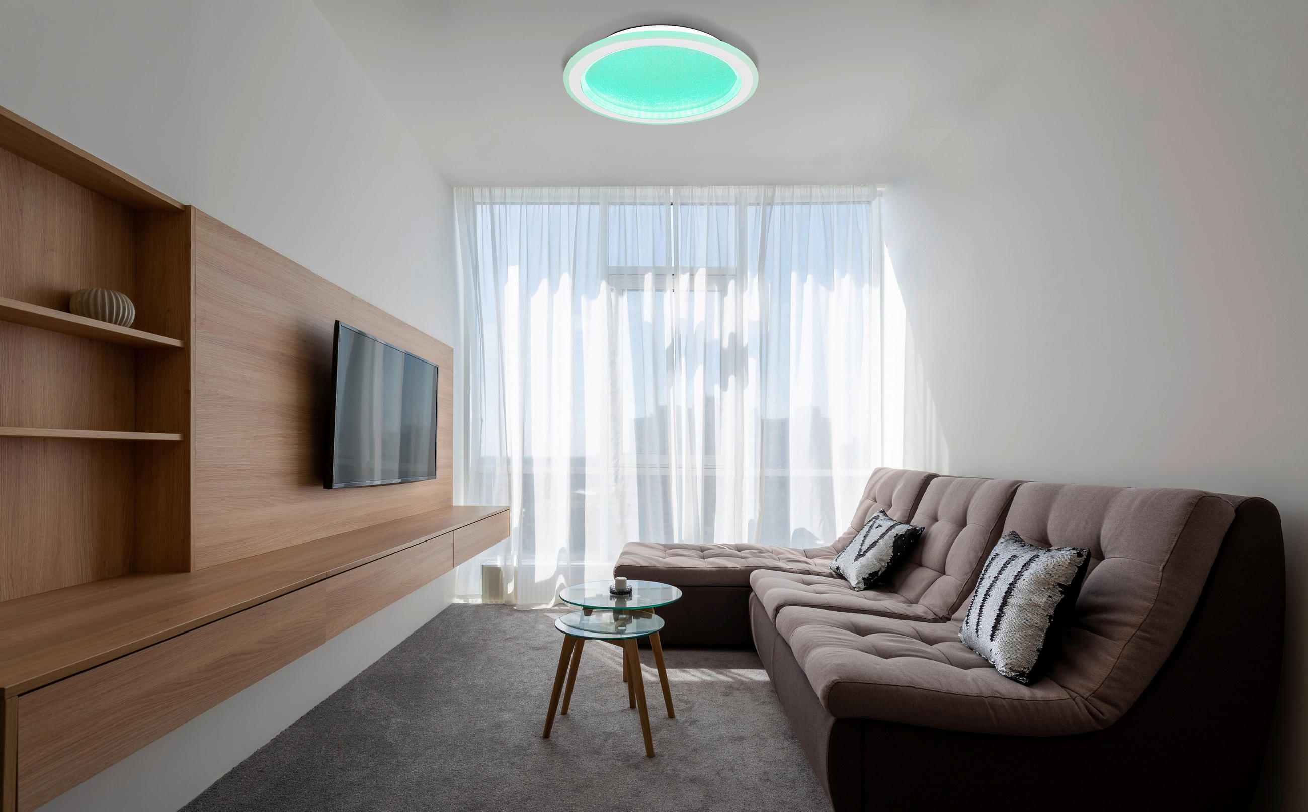 LED-DECKENLEUCHTE 24 W  40/5 cm    - Weiss/Opal, Trend, Kunststoff/Metall (40/5cm) - Globo
