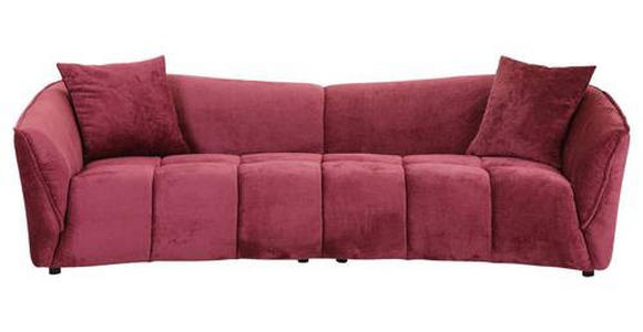 BIGSOFA Chenille Bordeaux  - Bordeaux/Schwarz, KONVENTIONELL, Kunststoff/Textil (250/75/107cm) - Carryhome