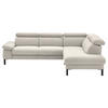 ECKSOFA in Flachgewebe Beige  - Beige/Schwarz, Design, Holzwerkstoff/Textil (272/217cm) - Pure Home Comfort