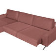 ECKSOFA in Webstoff Rosa  - Schwarz/Rosa, Design, Textil/Metall (172/320cm) - Valnatura