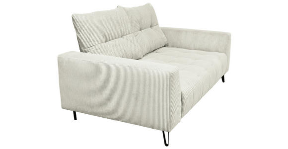 BIGSOFA  in Cord Naturfarben  - Schwarz/Naturfarben, KONVENTIONELL, Textil/Metall (246/100/116cm) - Carryhome