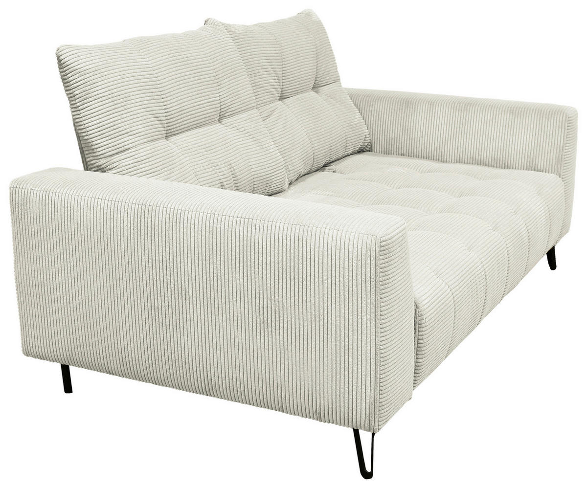 BIGSOFA Cord Naturfarben  - Schwarz/Naturfarben, KONVENTIONELL, Textil/Metall (246/100/116cm) - Carryhome