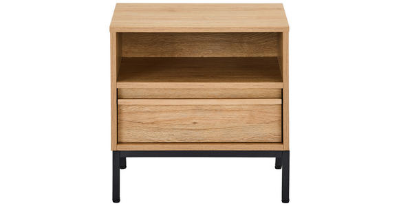 NACHTKÄSTCHEN in Eichefarben  - Eichefarben/Schwarz, Design, Holz/Holzwerkstoff (50/51/40cm) - Xora