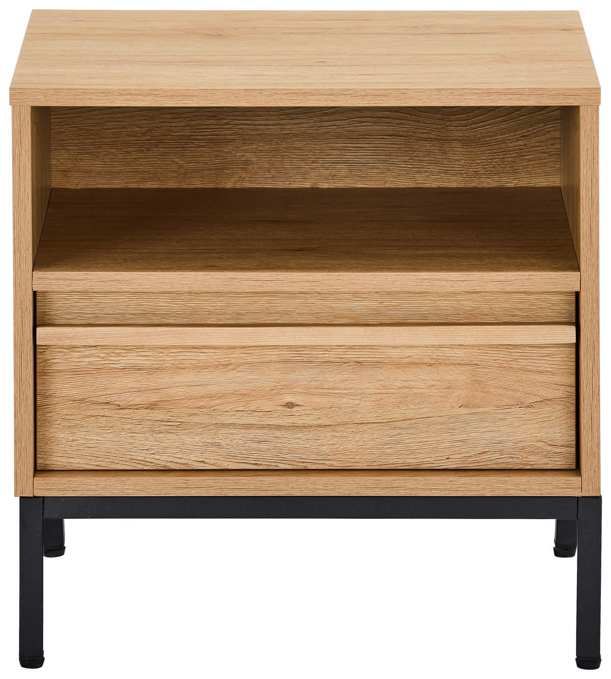 NACHTTISCH 50/51/40 cm  Eichefarben  - Eichefarben/Schwarz, Design, Holz/Holzwerkstoff (50/51/40cm) - Xora