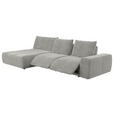 ECKSOFA in Velours Greige  - Greige/Schwarz, Design, Kunststoff/Textil (174/342cm) - Xora