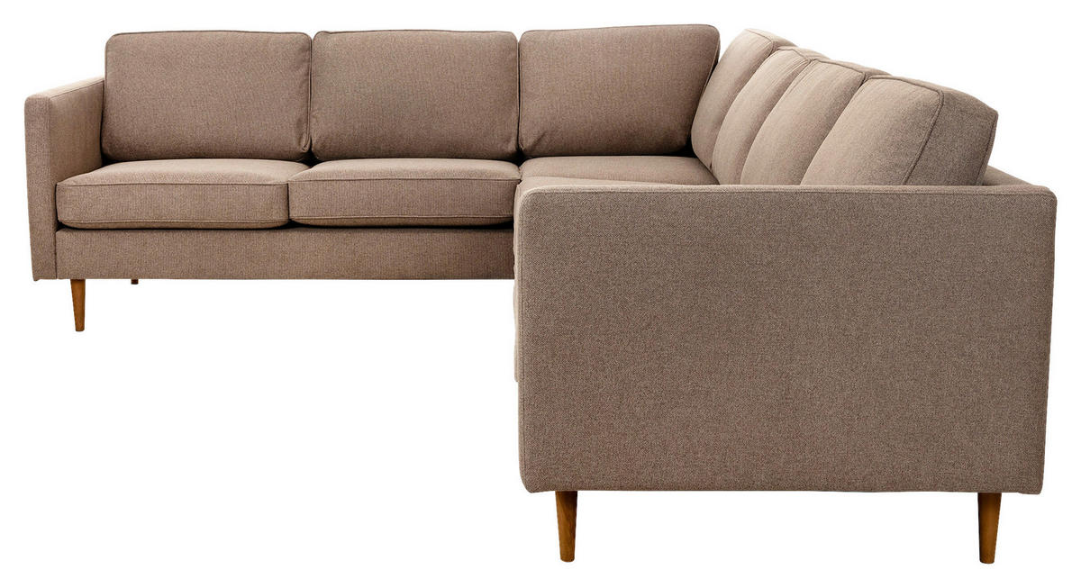 SOFFA i svart, brun  - brun/svart, Basics, metall/trä (290/85/225cm) - Hom`in