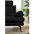 ECKSOFA in Echtleder Schwarz  180/310 cm  - Schwarz, Design, Leder/Metall (180/310cm) - Dieter Knoll