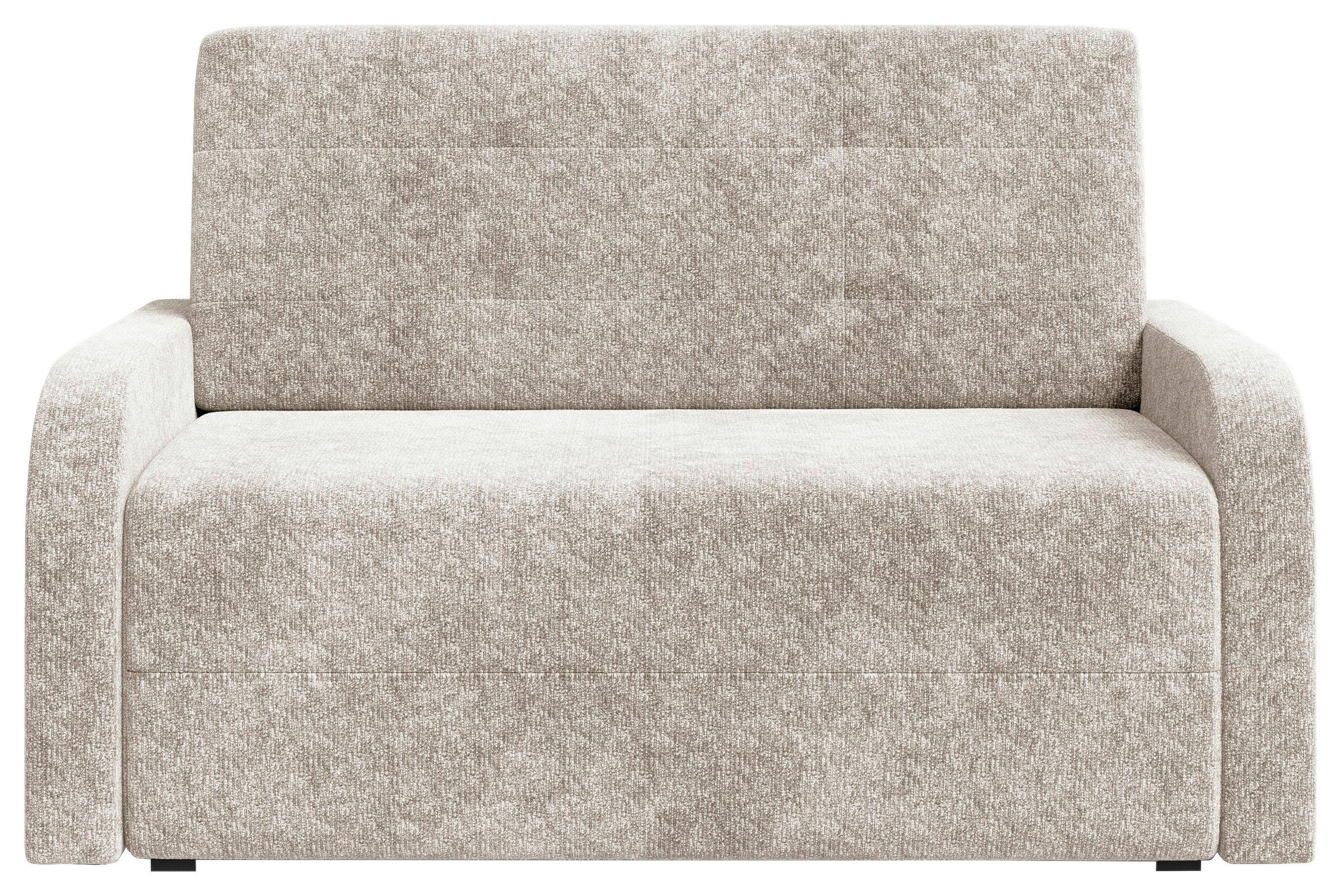 SCHLAFSOFA Chenille Creme  inkl. Bettkasten, Schlaffunktion, Rücken echt, Liegefläche im Originalstoff  - Creme/Schwarz, MODERN, Kunststoff/Textil (190/90/100cm) - Milino