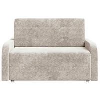 SCHLAFSOFA Chenille Creme  inkl. Bettkasten, Schlaffunktion, Rücken echt, Liegefläche im Originalstoff  - Creme/Schwarz, MODERN, Kunststoff/Textil (190/90/100cm) - Milino