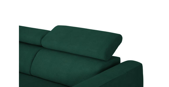 ECKSOFA in Feincord Waldgrün 205/280 cm - Waldgrün/Schwarz, Design, Textil/Metall (205/280cm) - Xora