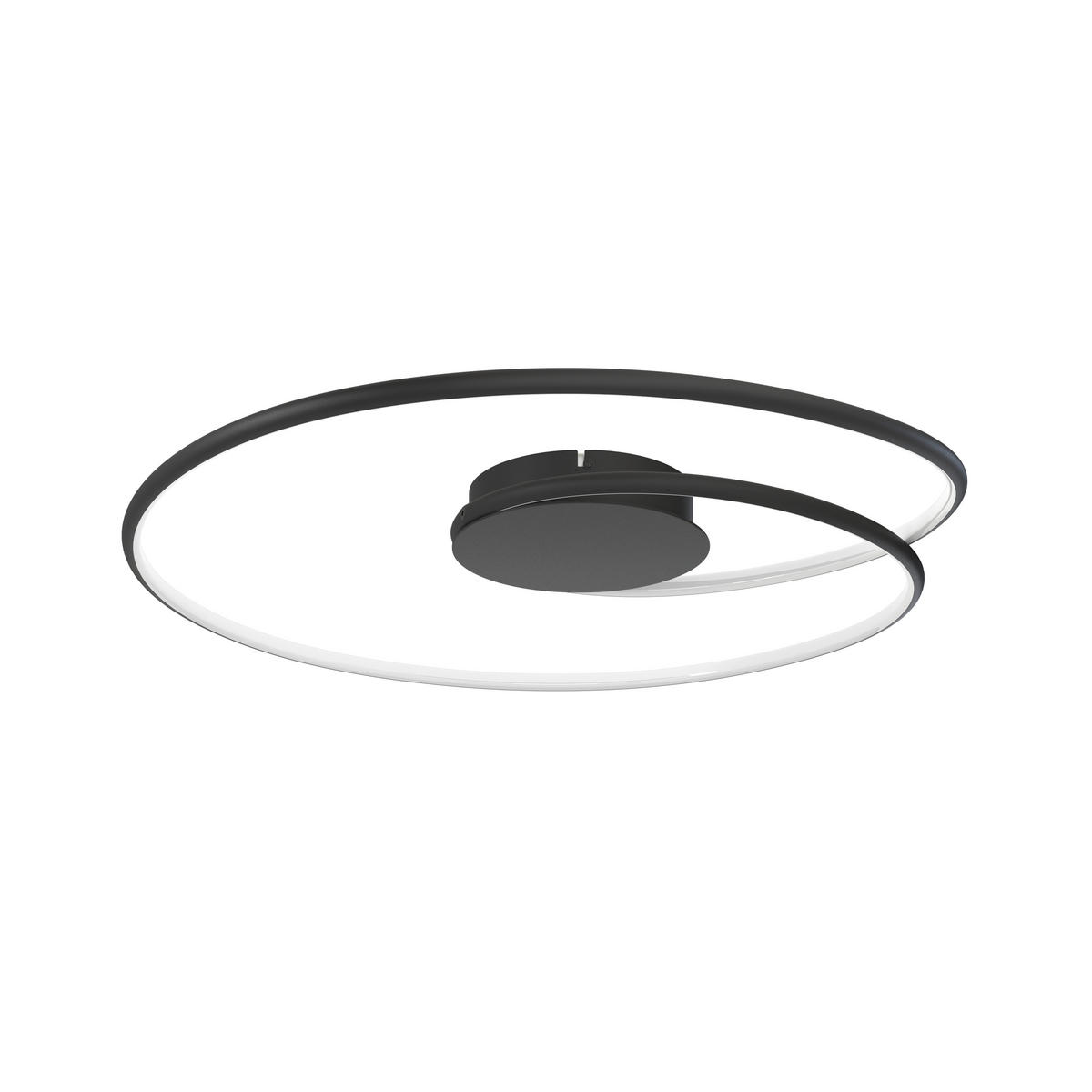 LED-DECKENLEUCHTE Birmingham 67/10 cm   - Schwarz, LIFESTYLE, Kunststoff/Metall (67/10cm) - Novel