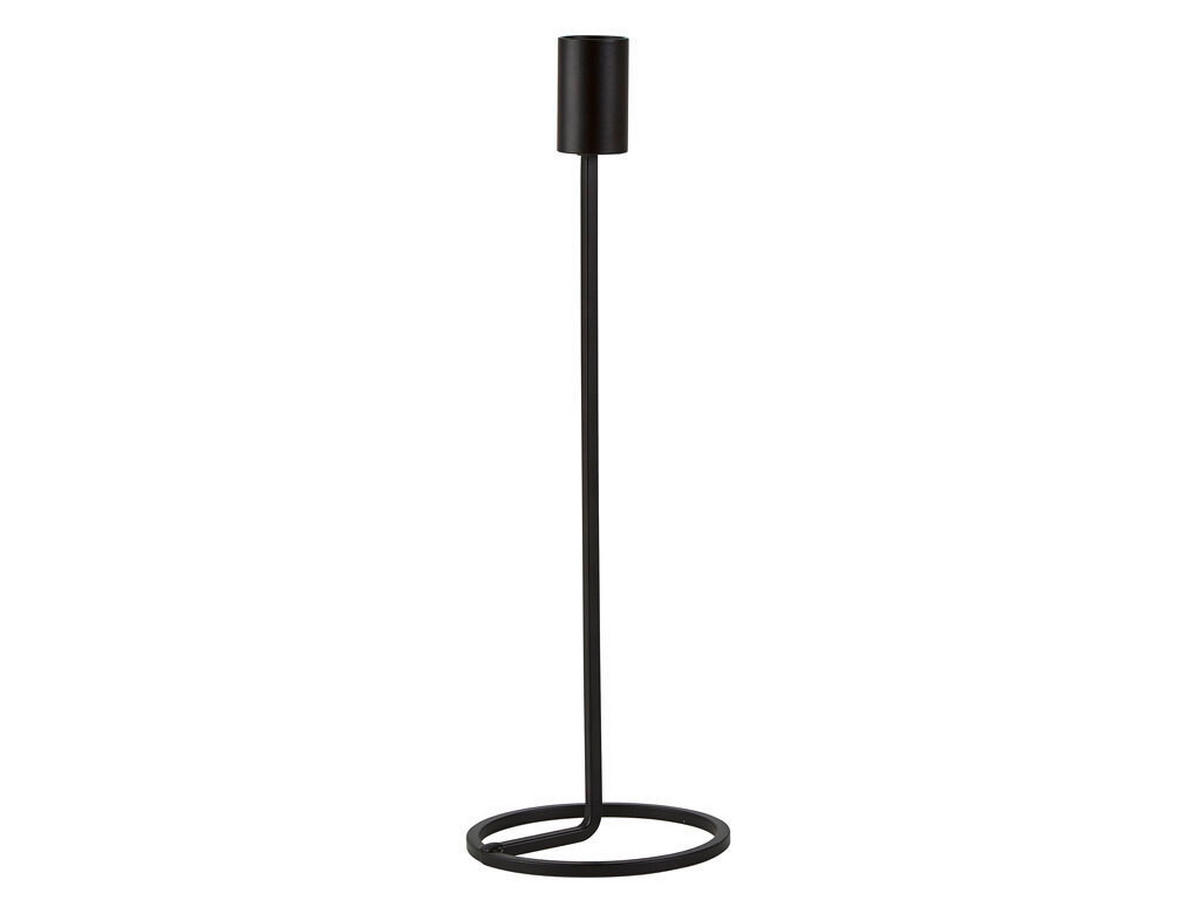 STABKERZENHALTER - Schwarz, Trend, Metall (10/25cm) - Villa Collection