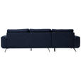 ECKSOFA in Webstoff Blau  - Blau/Schwarz, Design, Textil/Metall (172/320cm) - Valnatura