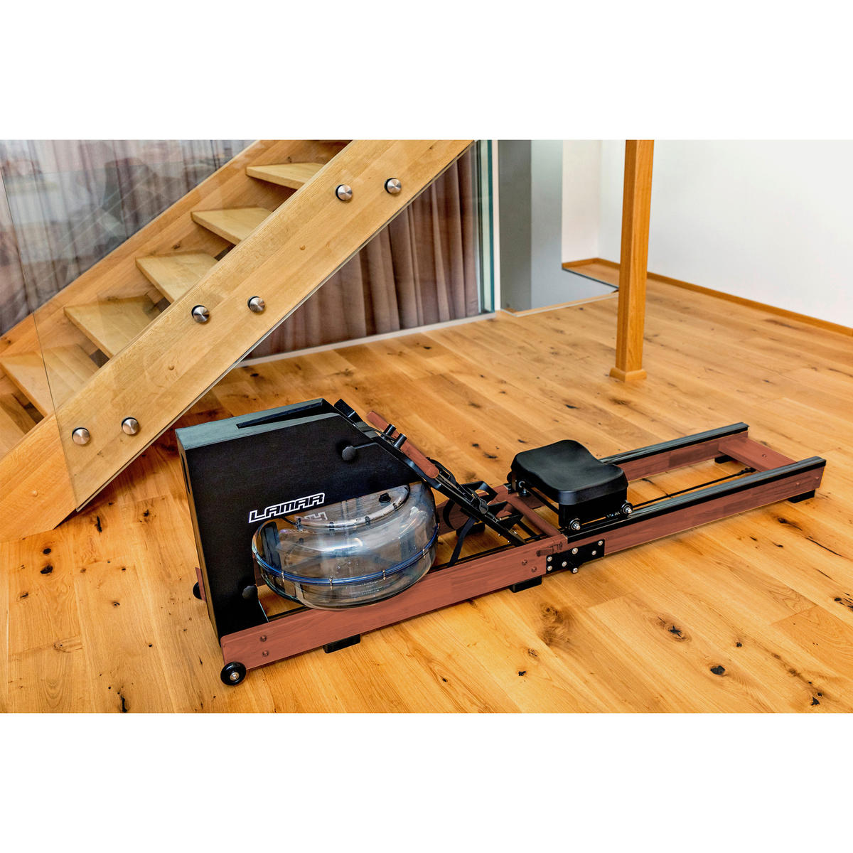 HOLZRUDERGERÄT FALTBAR HRG21 - Dunkelbraun, KONVENTIONELL, Holz/Kunststoff (208/58/58cm)