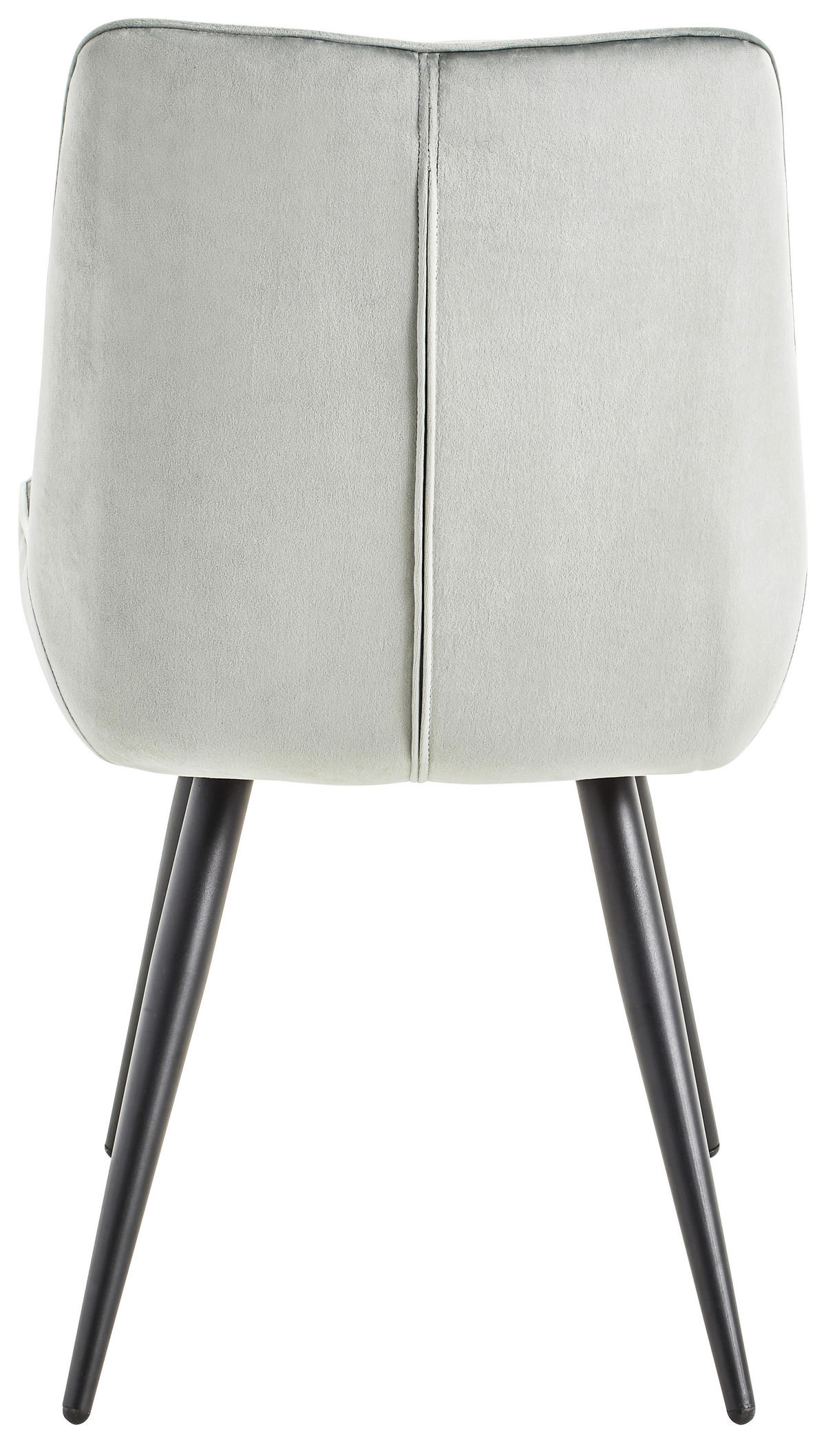 STUHL Samt Grau, Schwarz  - Schwarz/Grau, MODERN, Textil/Metall (53,5/90/62cm) - MID.YOU